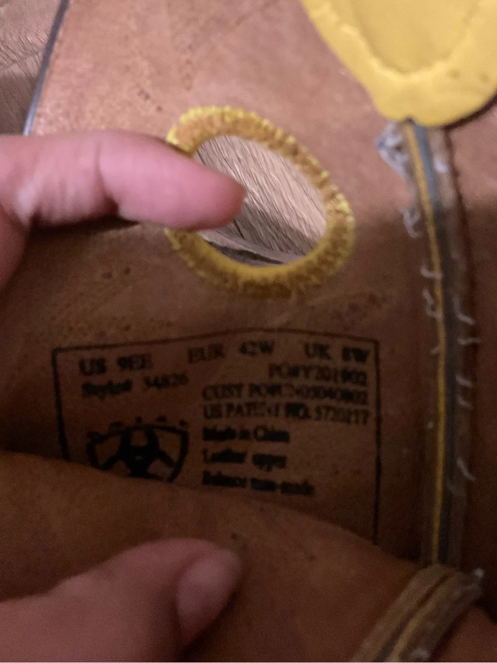 Ariat Brown Leather Western Boots with Yellow Shaft